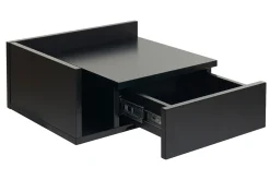 Miliboo Table De Chevet-Table de chevet murale noire avec tiroir L40 cm NASTY