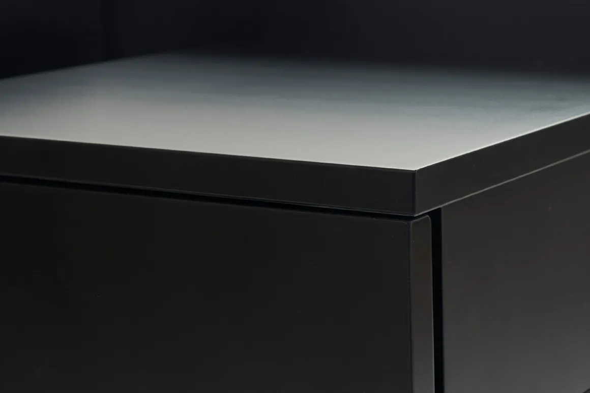 Miliboo Table De Chevet-Table de chevet murale noire avec tiroir L40 cm NASTY