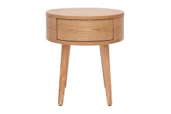 Miliboo Table De Chevet-Table de chevet ronde en bois clair avec tiroir D45 cm JUDITH