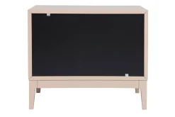 Miliboo Table De Chevet-Table de chevet rose poudré et métal doré avec rangements L60 cm GIANA