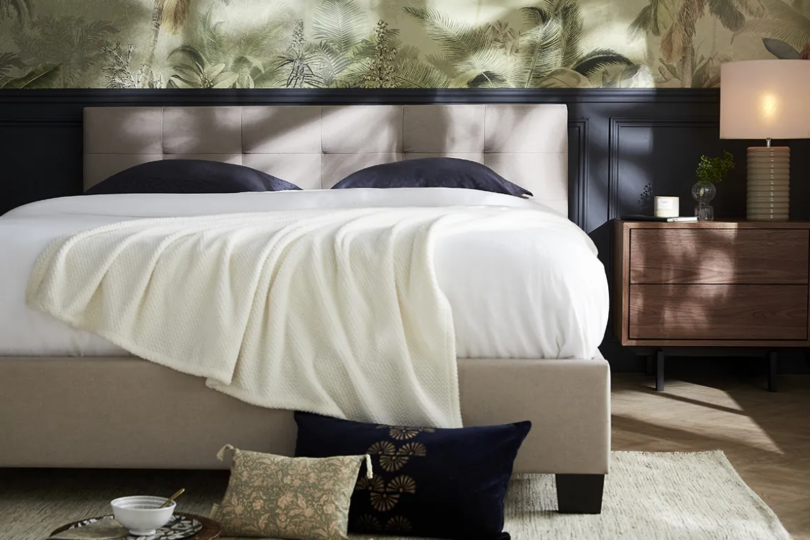 Miliboo Table De Chevet-Table de chevet vintage bois foncé noyer et métal L60 cm MANNY