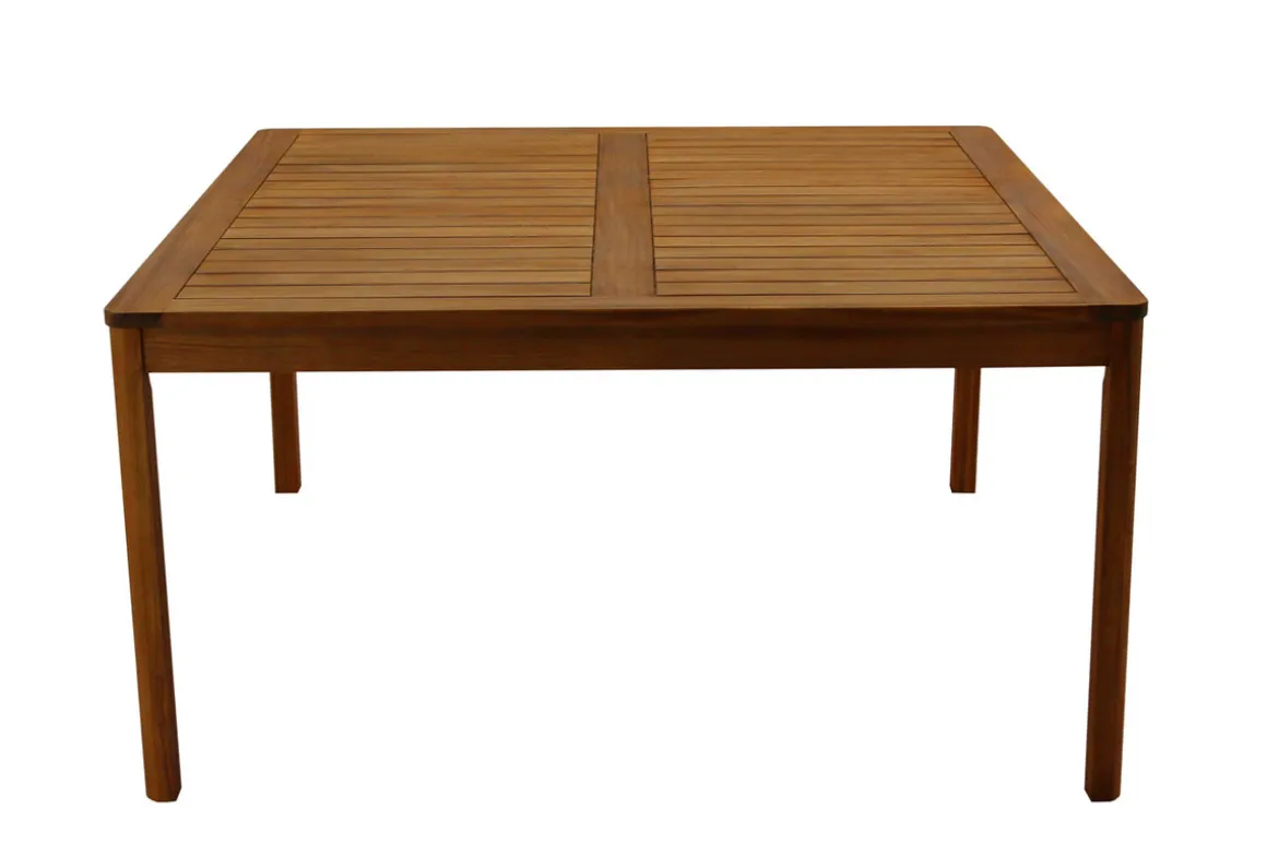 Miliboo Table De Jardin-Table de jardin carrée en bois massif L147 cm AKIS