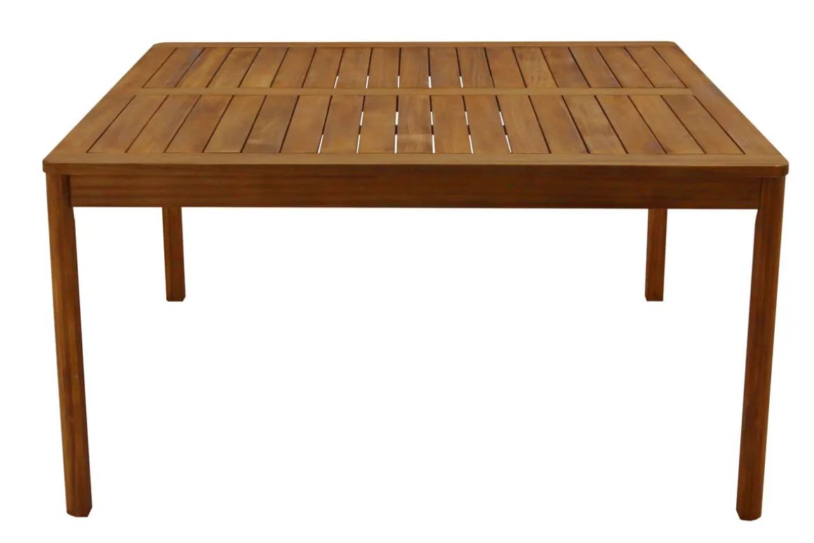 Miliboo Table De Jardin-Table de jardin carrée en bois massif L147 cm AKIS