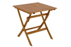 Miliboo Table De Jardin-Table de jardin carrée pliante en bois massif L70 cm FUEGO