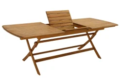 Miliboo Table De Jardin-Table de jardin extensible rallonges intégrées en bois massif L180-240 cm CANOPEE