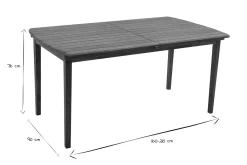 Miliboo Table De Jardin-Table de jardin extensible rectangulaire en bois massif L160-210 cm CANOPEE