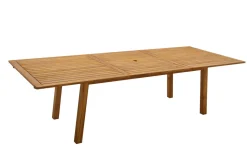Miliboo Table De Jardin-Table de jardin extensible rallonges intégrées en bois massif L210-300 cm MAYEL