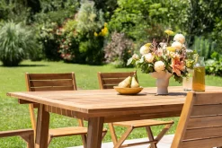 Miliboo Table De Jardin-Table de jardin extensible rallonges intégrées en bois massif L180-240 cm MAYEL