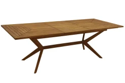 Miliboo Table De Jardin-Table de jardin extensible rallonges intégrées en bois massif L180-240 cm SANTO