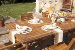 Miliboo Table De Jardin-Table de jardin extensible rallonges intégrées en bois massif L180-240 cm SANTO