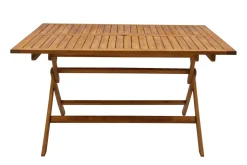 Miliboo Table De Jardin-Table de jardin pliante carrée en bois massif L140 cm SANTIAGO