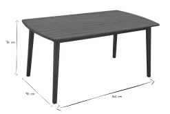 Miliboo Table De Jardin-Table de jardin rectangulaire en bois massif L160 cm CANOPEE