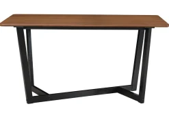 Miliboo Table À Manger Fixe-Table design rectangulaire noyer et bois teinté noir L150 cm KOUK