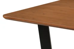 Miliboo Table À Manger Fixe-Table design rectangulaire noyer et bois teinté noir L150 cm KOUK