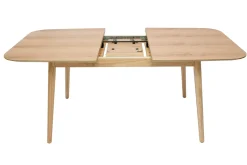 Miliboo Table Extensible-Table extensible rallonges intégrées rectangulaire en bois clair chêne L140-170 cm ANK