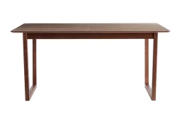 Miliboo Table Extensible-Table extensible rallonges intégrées rectangulaire en bois foncé noyer L160-240 cm LAHO