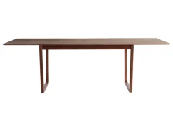 Miliboo Table Extensible-Table extensible rallonges intégrées rectangulaire en bois foncé noyer L160-240 cm LAHO