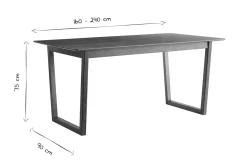 Miliboo Table Extensible-Table extensible rallonges intégrées rectangulaire en bois foncé noyer L160-240 cm LAHO
