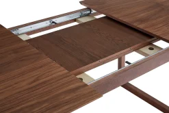 Miliboo Table Extensible-Table extensible rallonges intégrées rectangulaire en bois foncé noyer L160-240 cm LAHO