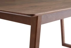 Miliboo Table Extensible-Table extensible rallonges intégrées rectangulaire en bois foncé noyer L160-240 cm LAHO