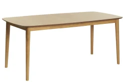 Miliboo Table Extensible-Table extensible rallonges intégrées rectangulaire en bois clair chêne L180-220 cm EGO