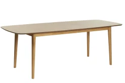Miliboo Table Extensible-Table extensible rallonges intégrées rectangulaire en bois clair chêne L180-220 cm EGO