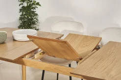Miliboo Table Extensible-Table extensible rallonges intégrées rectangulaire en bois clair chêne L180-220 cm EGO