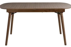Miliboo Table Extensible-Table extensible rallonges intégrées rectangulaire en bois foncé noyer L150-180 cm SHELDON
