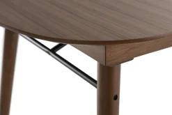 Miliboo Table Extensible-Table extensible rallonges intégrées rectangulaire en bois foncé noyer L150-180 cm SHELDON