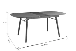 Miliboo Table Extensible-Table extensible rallonges intégrées rectangulaire en bois foncé noyer L150-180 cm SHELDON