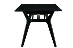 Miliboo Table Extensible-Table extensible rallonges intégrées rectangulaire en bois noir L180-220 cm FOSTER
