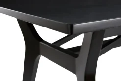 Miliboo Table Extensible-Table extensible rallonges intégrées rectangulaire en bois noir L180-220 cm FOSTER