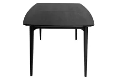 Miliboo Table Extensible-Table extensible rallonges intégrées rectangulaire en bois noir chêne L180-230 cm FIFTIES