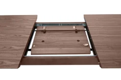 Miliboo Table Extensible-Table extensible rallonges intégrées rectangulaire en bois foncé noyer L160-210 cm ANK