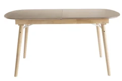 Miliboo Table Extensible-Table extensible rallonges intégrées rectangulaire en bois clair chêne L150-180 cm SHELDON