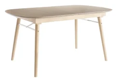 Miliboo Table Extensible-Table extensible rallonges intégrées rectangulaire en bois clair chêne L150-180 cm SHELDON