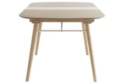 Miliboo Table Extensible-Table extensible rallonges intégrées rectangulaire en bois clair chêne L150-180 cm SHELDON
