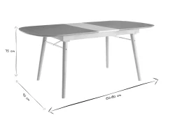 Miliboo Table Extensible-Table extensible rallonges intégrées rectangulaire en bois clair chêne L150-180 cm SHELDON