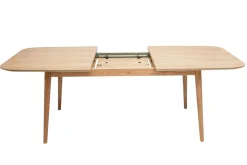 Miliboo Table Extensible-Table extensible rallonges intégrées rectangulaire en bois clair chêne L160-210 cm ANK
