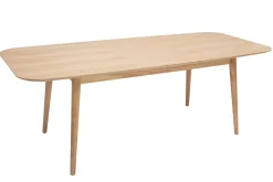 Miliboo Table Extensible-Table extensible rallonges intégrées rectangulaire en bois clair chêne L160-210 cm ANK