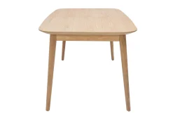 Miliboo Table Extensible-Table extensible rallonges intégrées rectangulaire en bois clair chêne L160-210 cm ANK