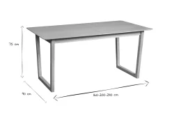 Miliboo Table Extensible-Table extensible rallonges intégrées rectangulaire bois clair chêne L160-240 cm LAHO