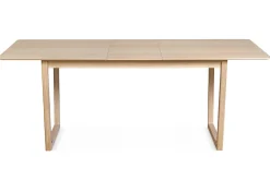 Miliboo Table Extensible-Table extensible rallonges intégrées rectangulaire bois clair chêne L160-240 cm LAHO