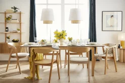 Miliboo Table Extensible-Table extensible rallonges intégrées rectangulaire en bois clair frêne L160-210 cm BONAVISTA