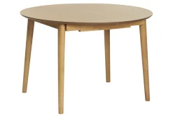 Miliboo Table Extensible-Table extensible rallonges intégrées ronde en bois clair chêne L115-154 cm EGO