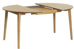 Miliboo Table Extensible-Table extensible rallonges intégrées ronde en bois clair chêne L115-154 cm EGO