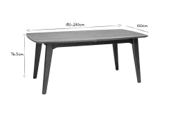 Miliboo Table Extensible-Table extensible rallonges intégrées rectangulaire en bois clair L180-230 cm FIFTIES