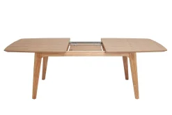 Miliboo Table Extensible-Table extensible rallonges intégrées rectangulaire en bois clair L180-230 cm FIFTIES