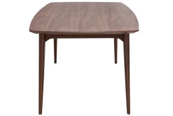 Miliboo Table Extensible-Table extensible rallonges intégrées rectangulaire en bois foncé noyer L180-230 cm FIFTIES