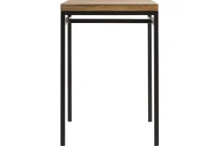 Miliboo Table De Bar / Bar-Table haute carrée en manguier massif et métal noir L70 cm YPSTER